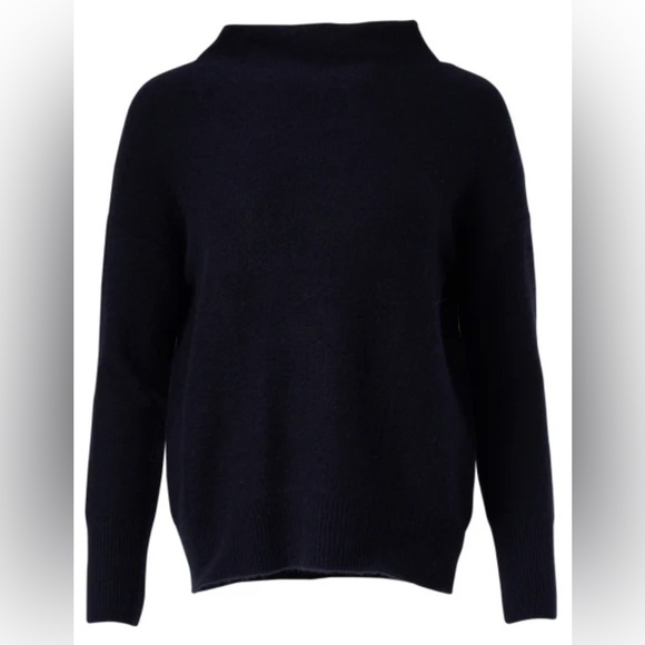 Vince 100% Cashmere Turtleneck Sweater Navy Blue Size Small - Picture 1 of 6